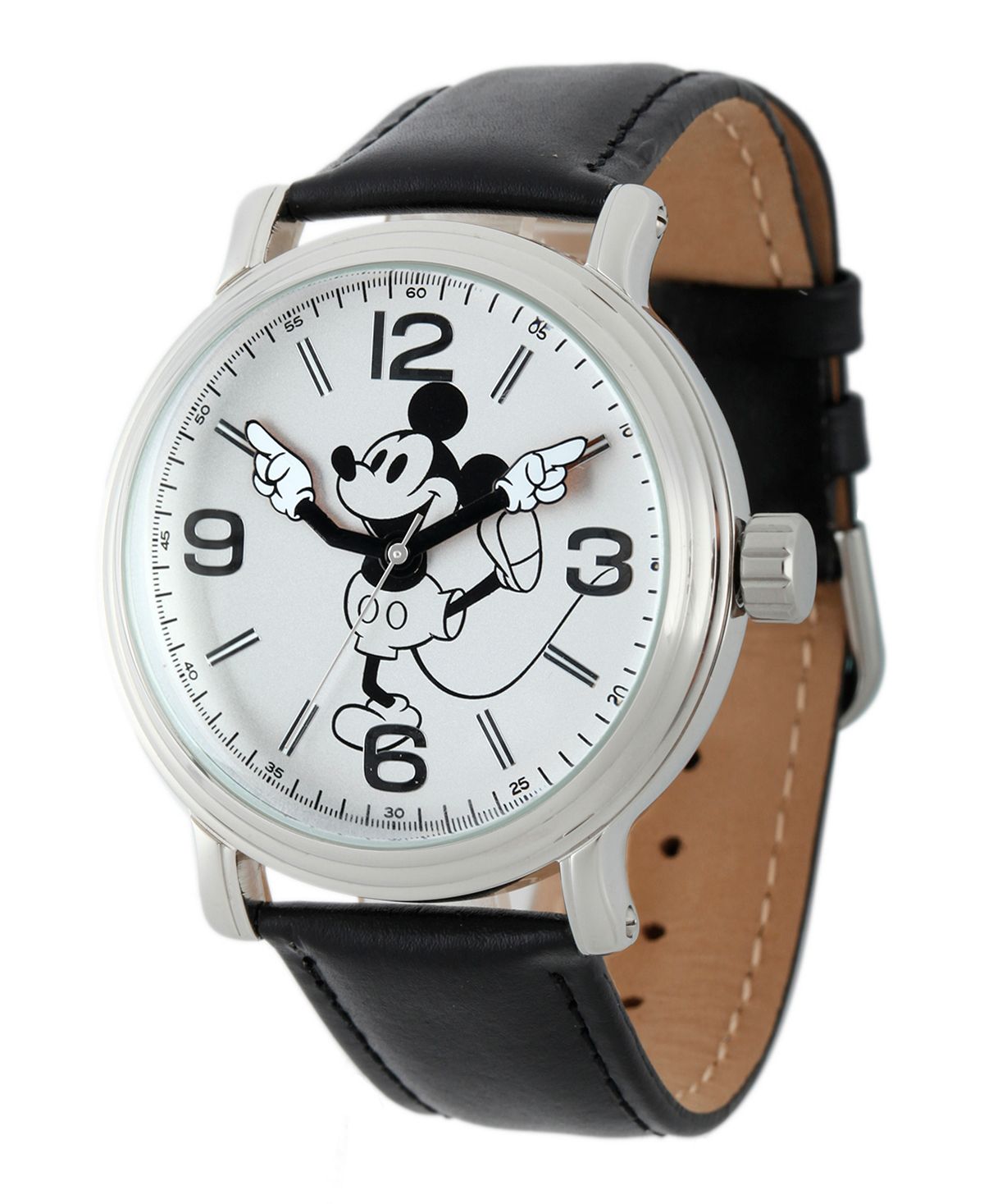 Men's Shiny Silver Vintage Disney Mickey Mouse Alloy Watch ewatchfactory