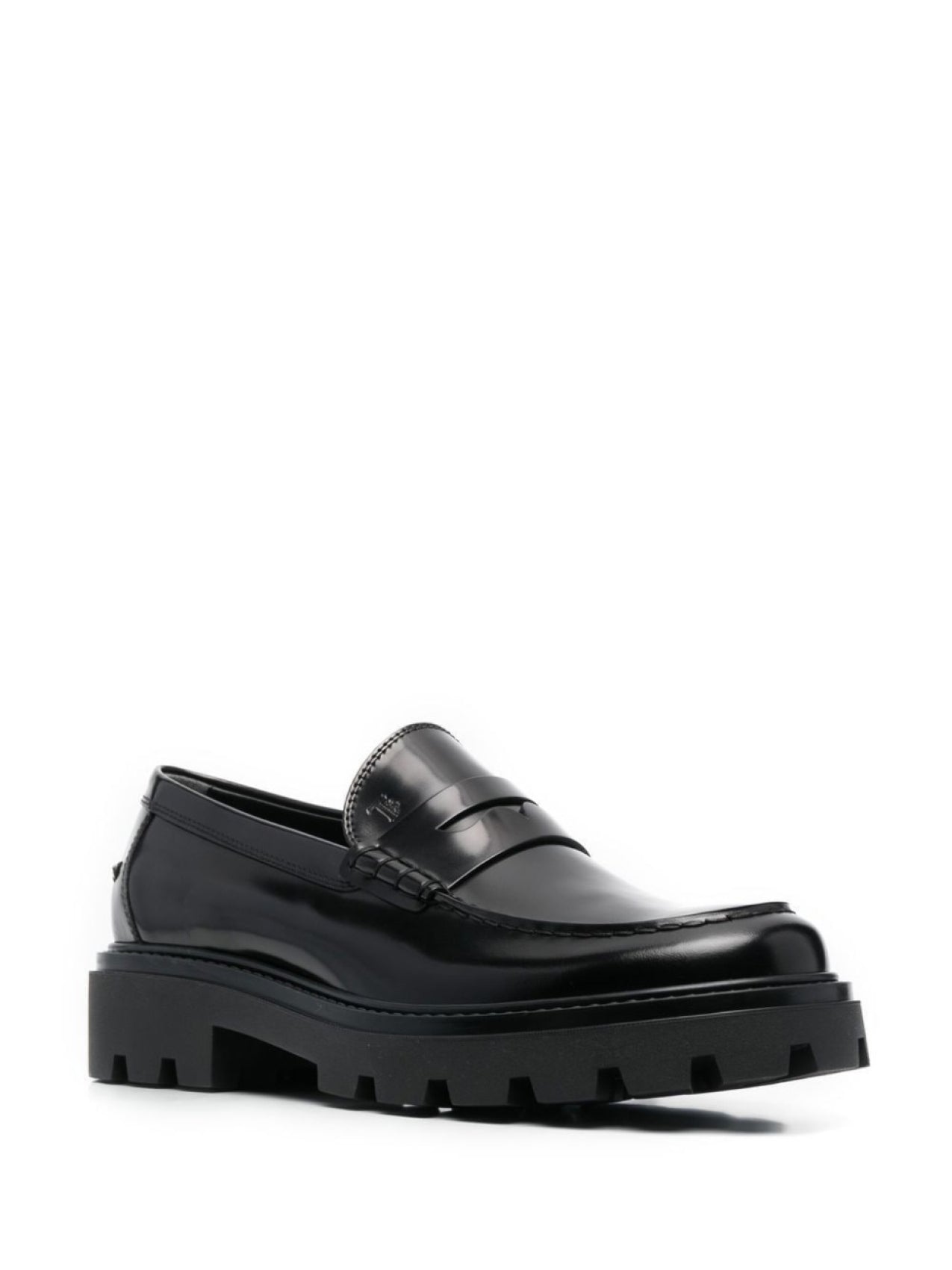 Tod's Patent Leather Loafers, Black