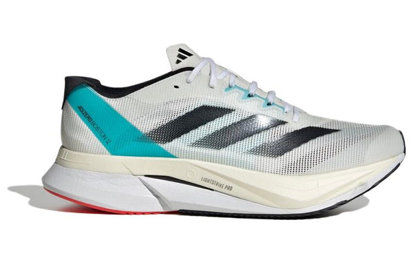 Adidas Adizero Boston 12 Running Shoes 'White Light Aqua', white