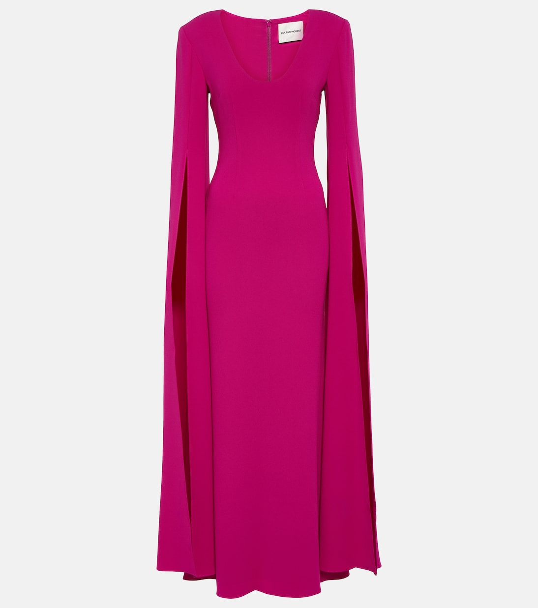 Roland Mouret cape sleeve cadi dress, purple