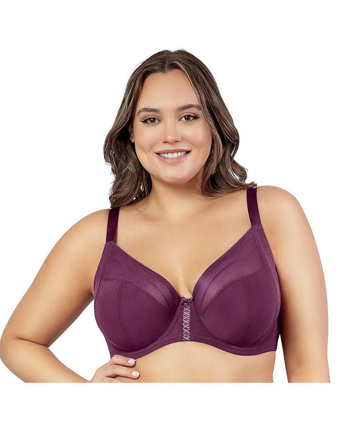 PARFAIT Women's Unlined Plunge Shea Bra, Purple