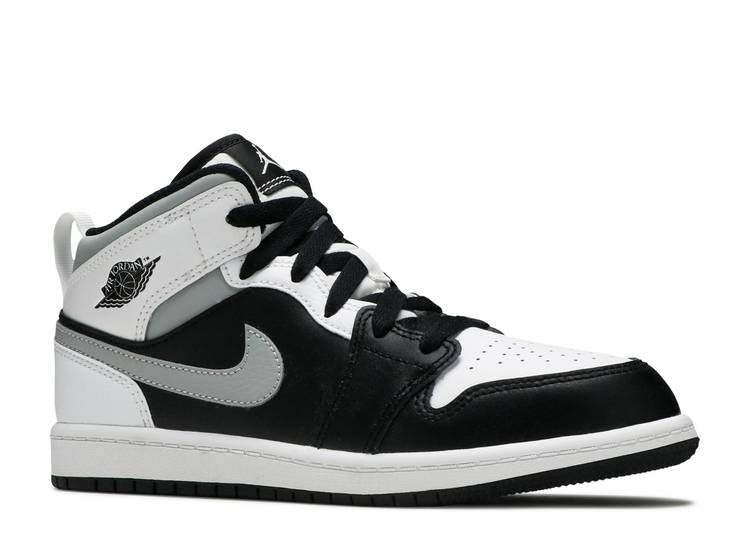 حذاء رياضي AIR JORDAN 1 MID PS 'WHITE SHADOW'، أسود