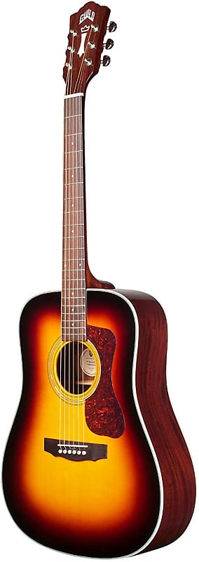 Guild D-140 Antique Burst Dreadnought Acoustic Guitar - All Solid Wood with Guild Premium Gig Bag