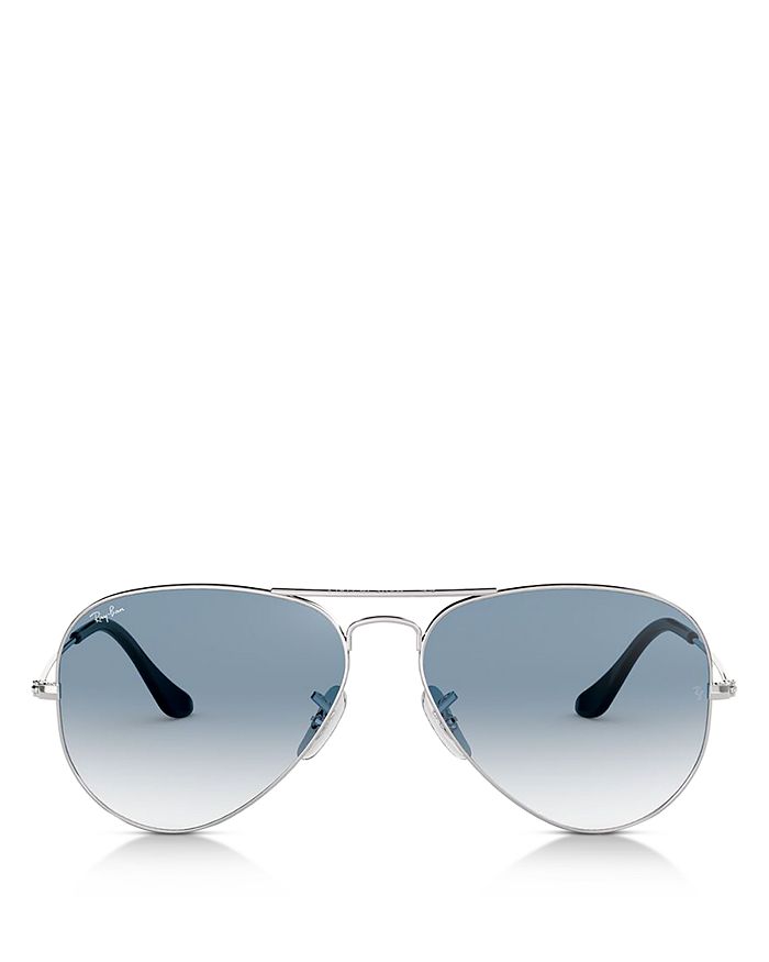 نظارة شمسية أصلية Brow-Bar Aviator مقاس 58 مم من Ray-Ban