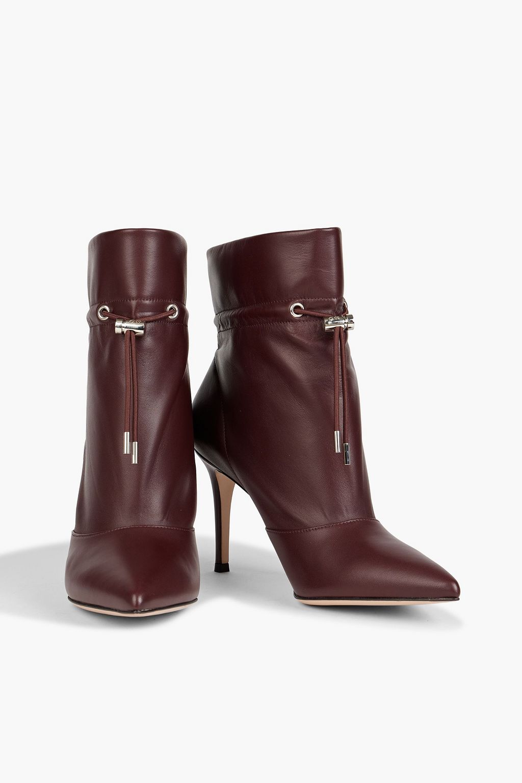 Leather ankle boots GIANVITO ROSSI, merlot