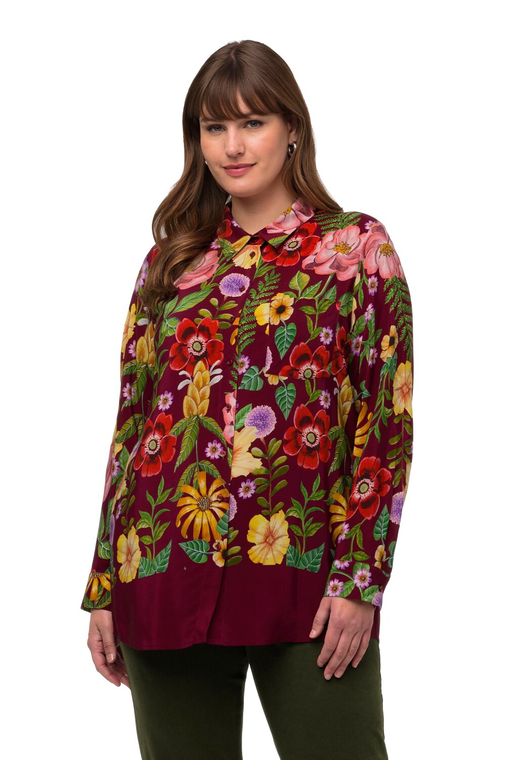 Blouse Ulla Popken, red wine