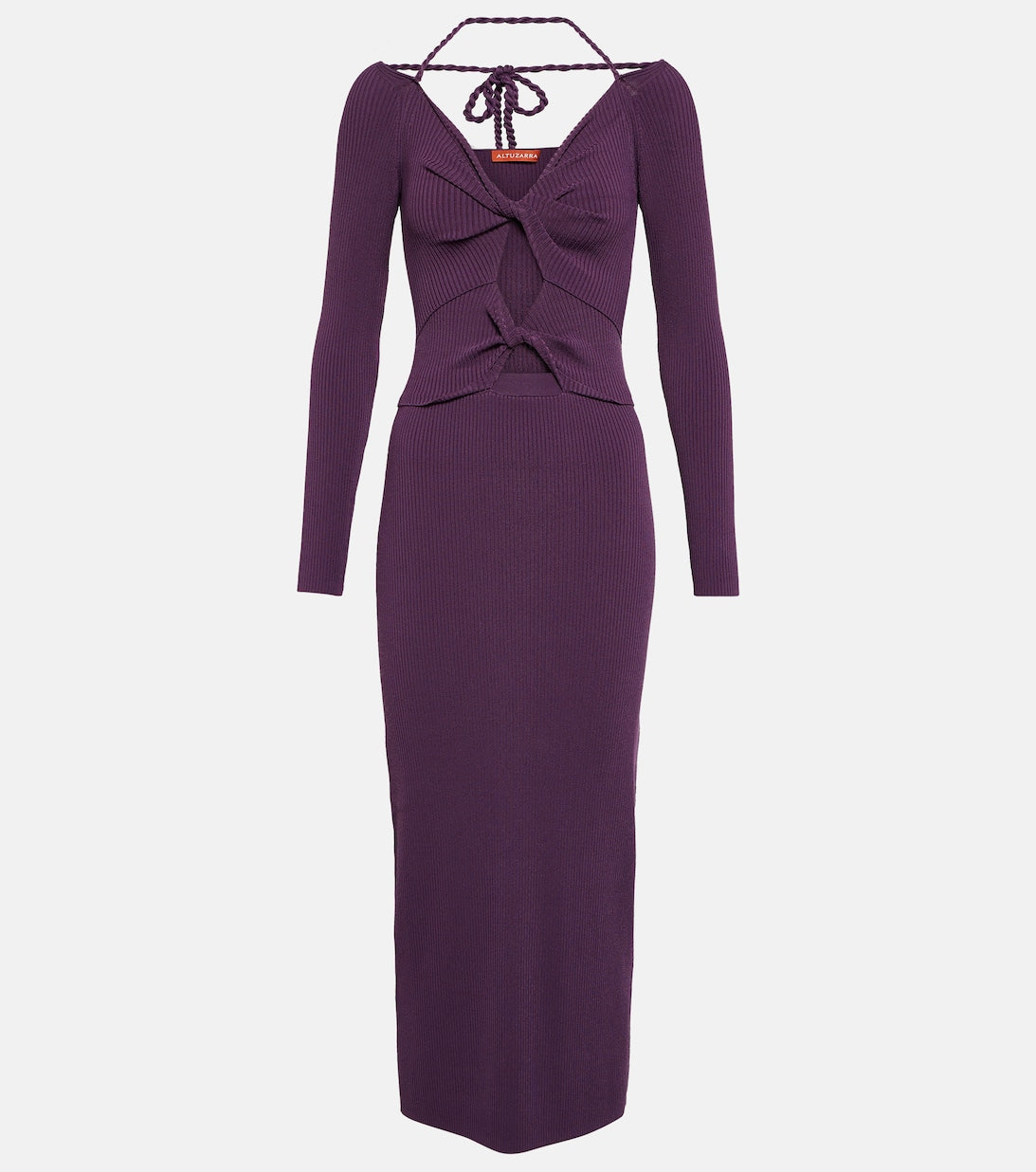 ALTUZARRA Cutout Jersey Fotia Dress, Purple