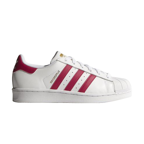 حذاء رياضي Adidas Superstar J 'White Pink Buzz' باللون الأبيض