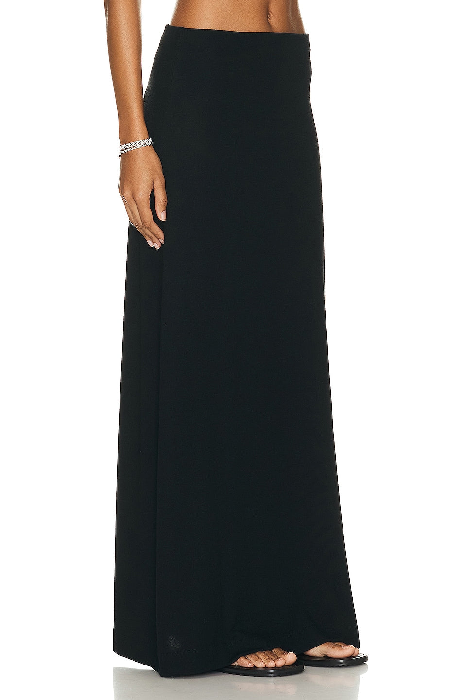 Leset Lauren High Waist Maxi Skirt, black