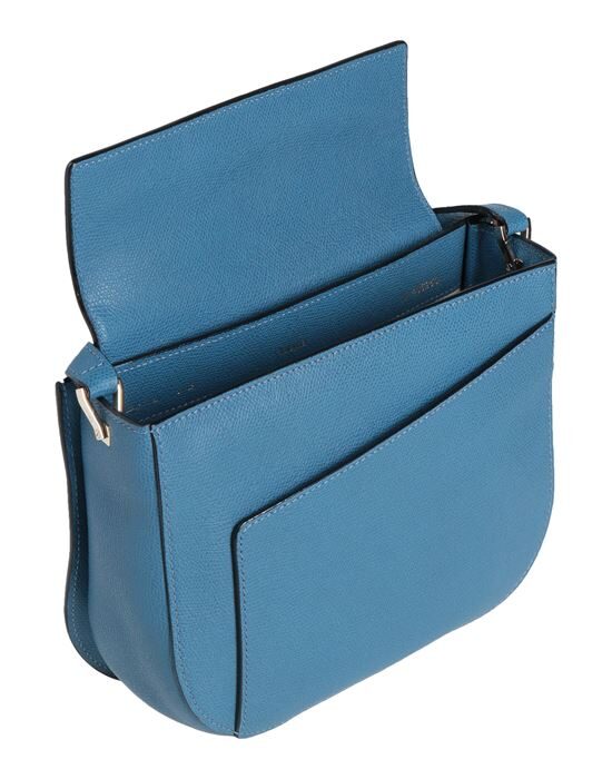 Shoulder bag VALEXTRA, pastel blue