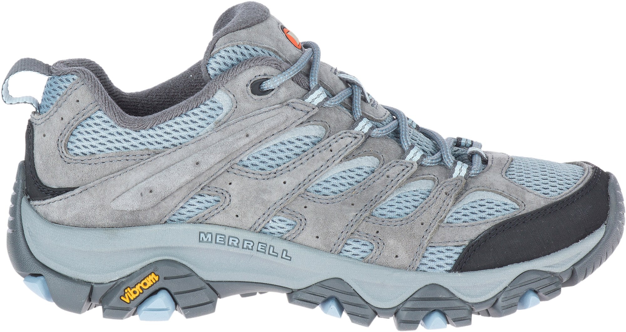 حذاء Merrell Moab 3 النسائي للمشي لمسافات طويلة، باللون الرمادي/الأزرق