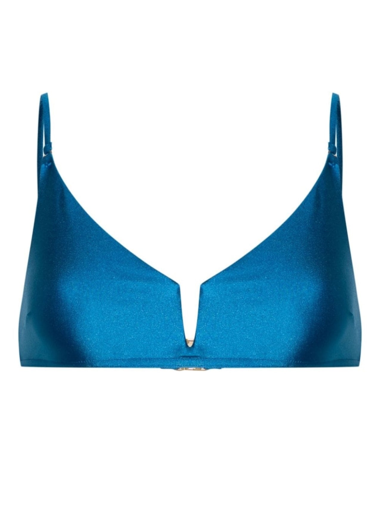 ZIMMERMANN August V-Neck Bikini Top, Blue