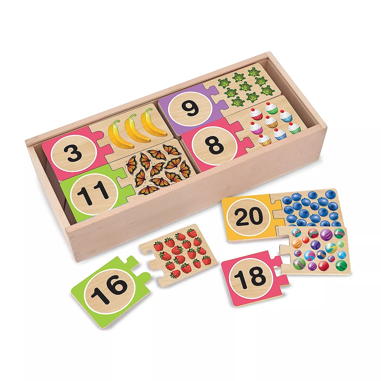 Melissa & Doug: Wooden Puzzle with Self-Correcting Numbers Melissa & Doug