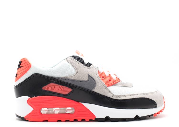 حذاء رياضي Nike AIR MAX 90 PREMIUM MESH GS 'INFRARED' باللون الأبيض