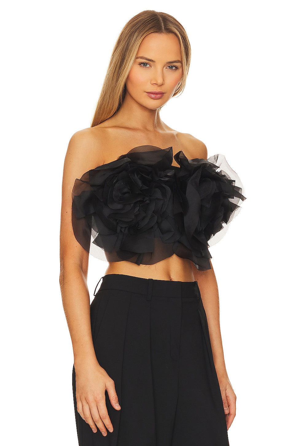 Bustier Bardot Fleurette, black