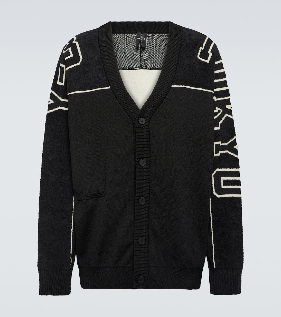 Cardigan with Y-3 logo, black