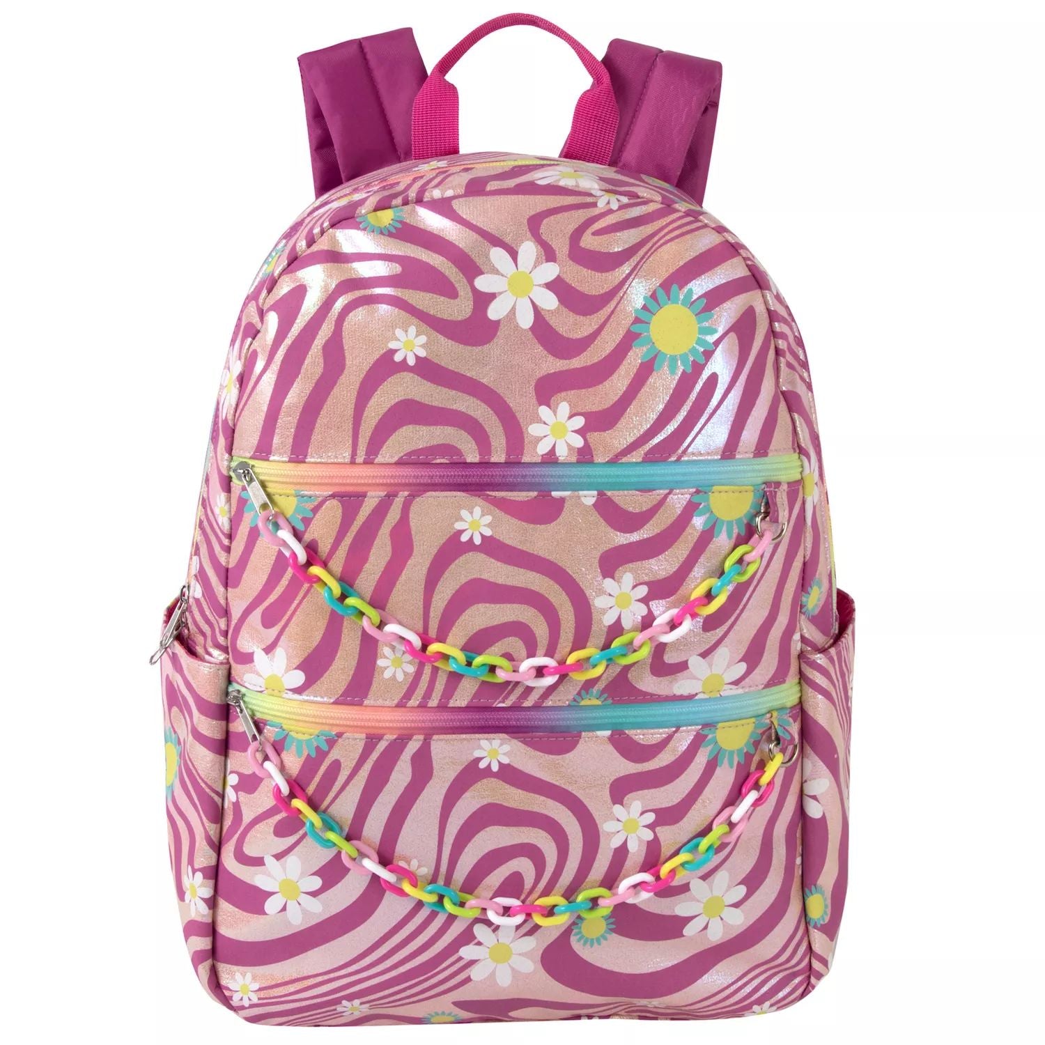 Psychedelic Daisy Double Chain Backpack