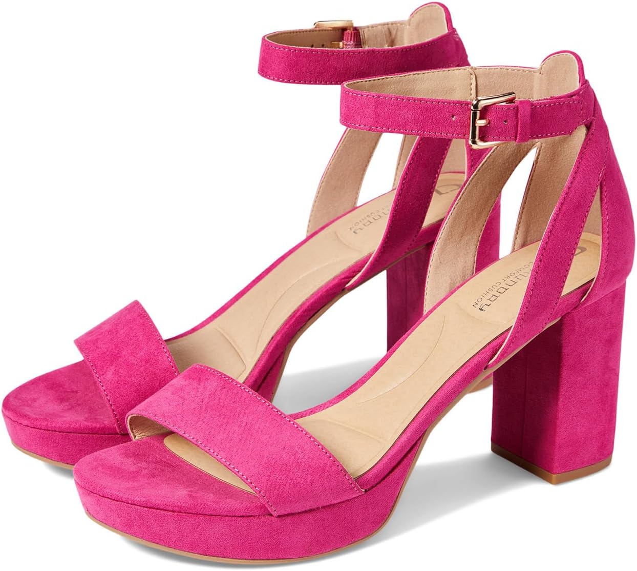 Sandals Go On-2 Super Suede CL By Laundry, fuchsia