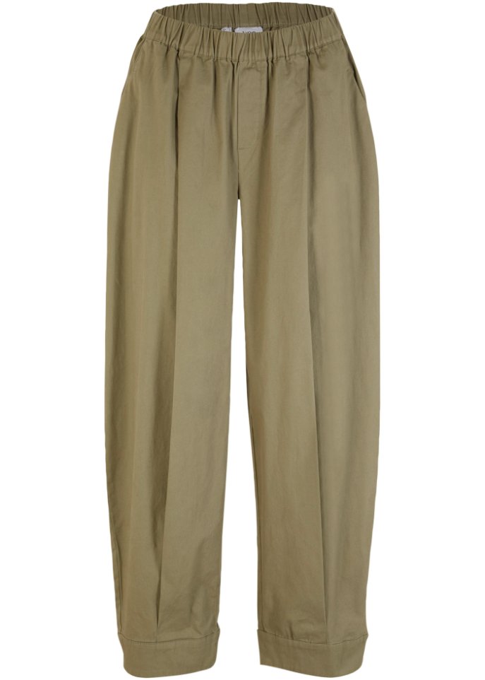 Bpc Bonprix Collection lightweight twill trousers, green