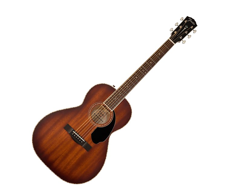 جيتار أكوستيك Fender PS-220E Parlor All Mahogany مع حقيبة - Aged Cognac Burst