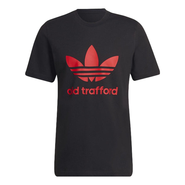 تي شيرت adidas Original Old Trafford Trefoil T-Shirt باللون الأسود، أسود