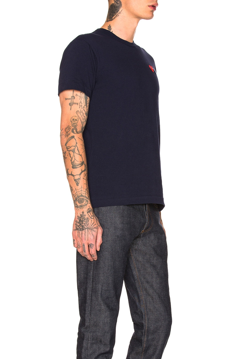 Comme des Garçons Double Emblem T-shirt, navy blue