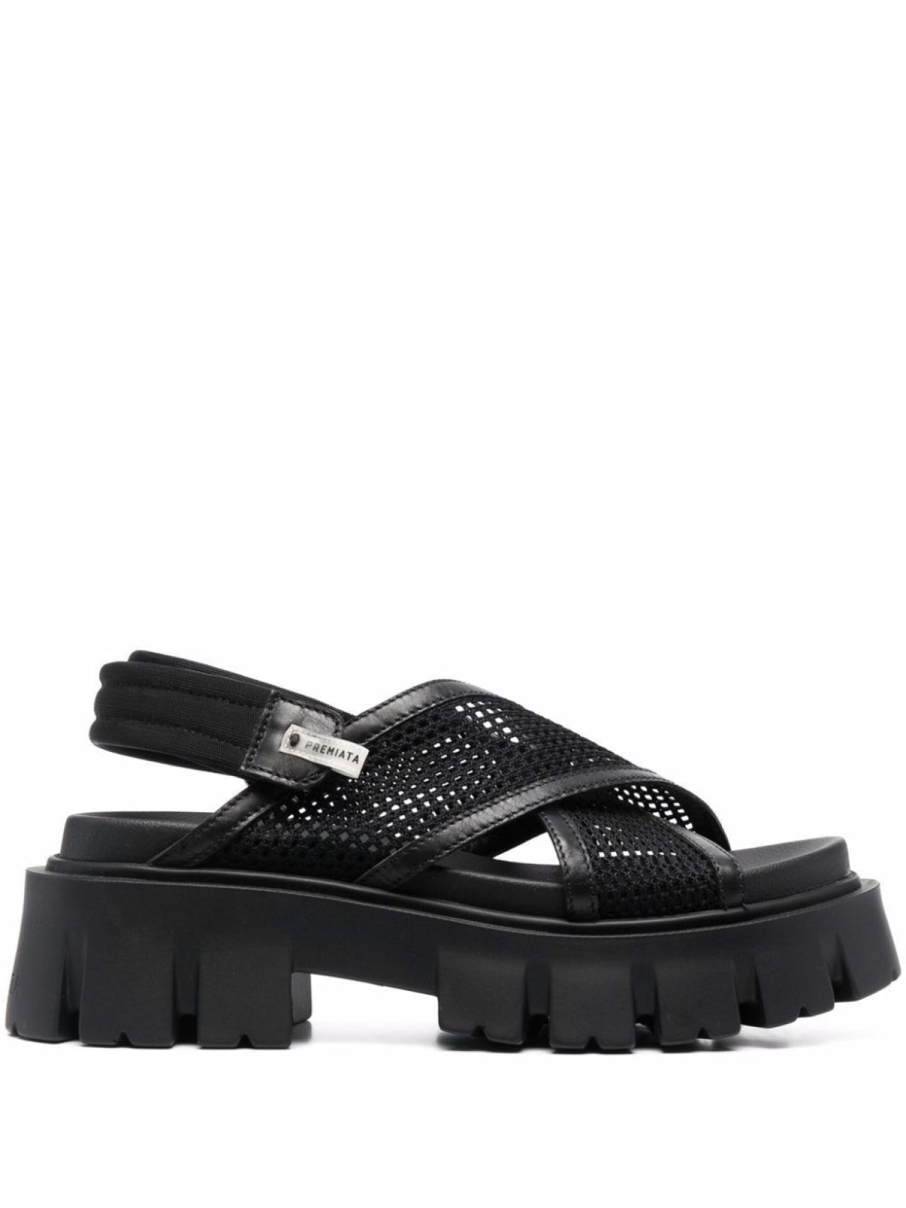 Premiata mesh strap sandals, black