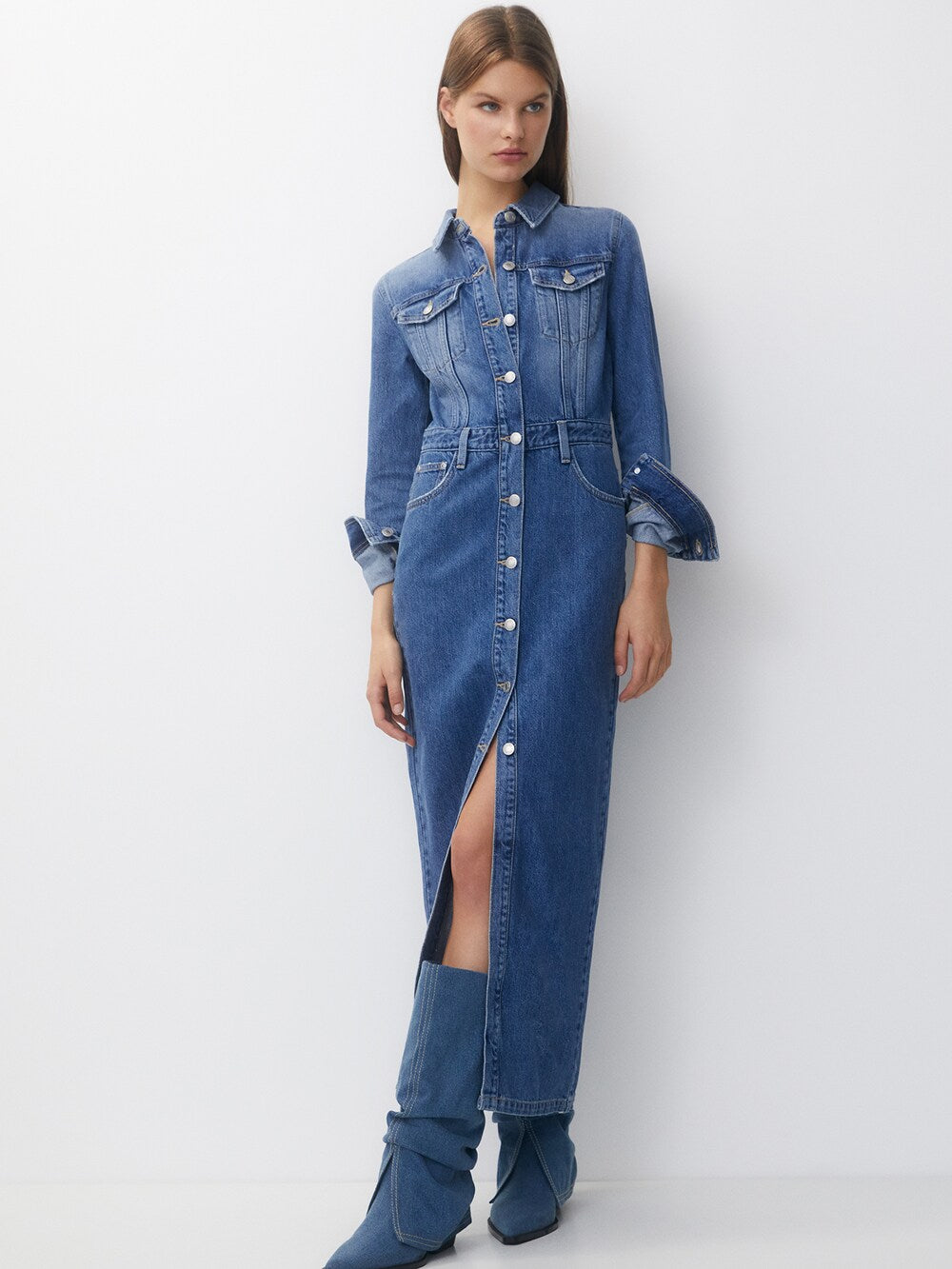 Pull&Bear shirt-dress, blue