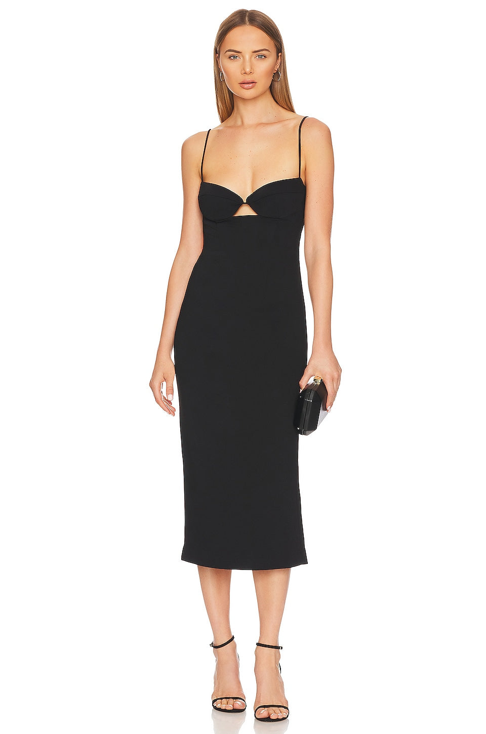 Bardot Vienna midi dress, black