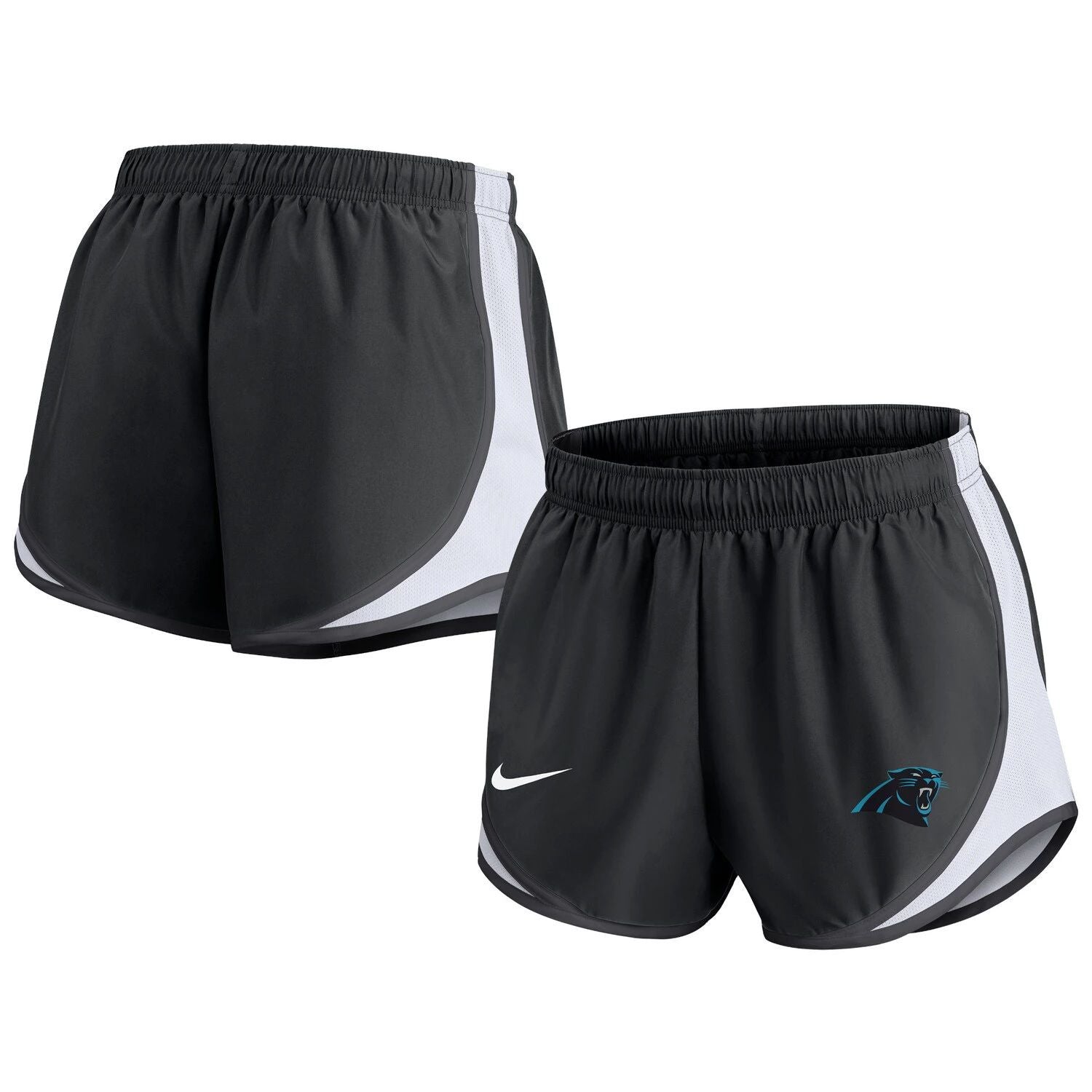 شورت Nike Carolina Panthers Tempo باللون الأسود للنساء من Nike