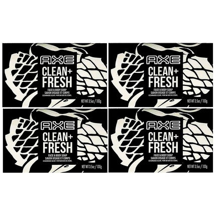 Ax Clean + Fresh Men's Bar Soap, 3.7 oz (100 g)