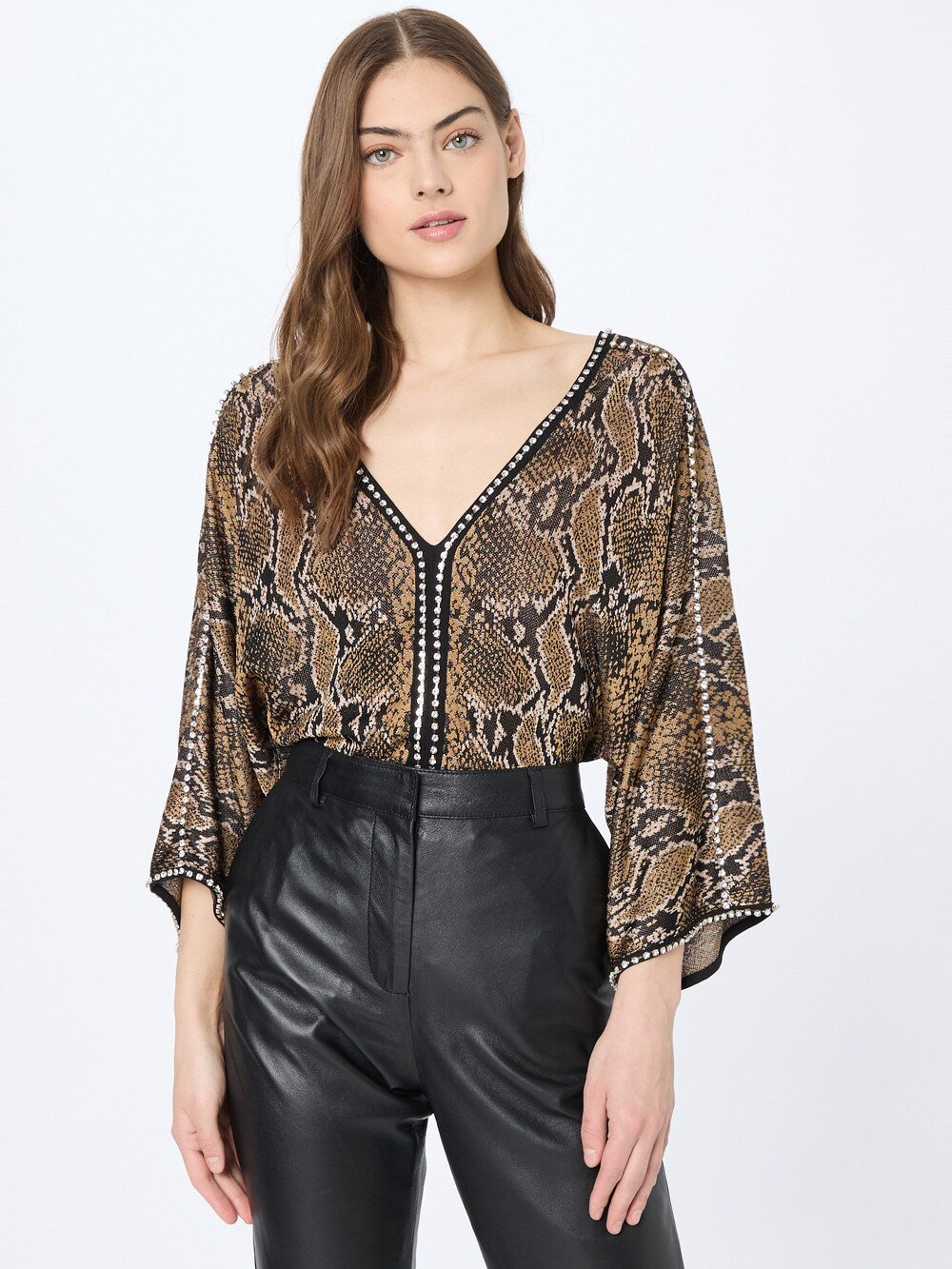 Karen Millen blouse, light brown