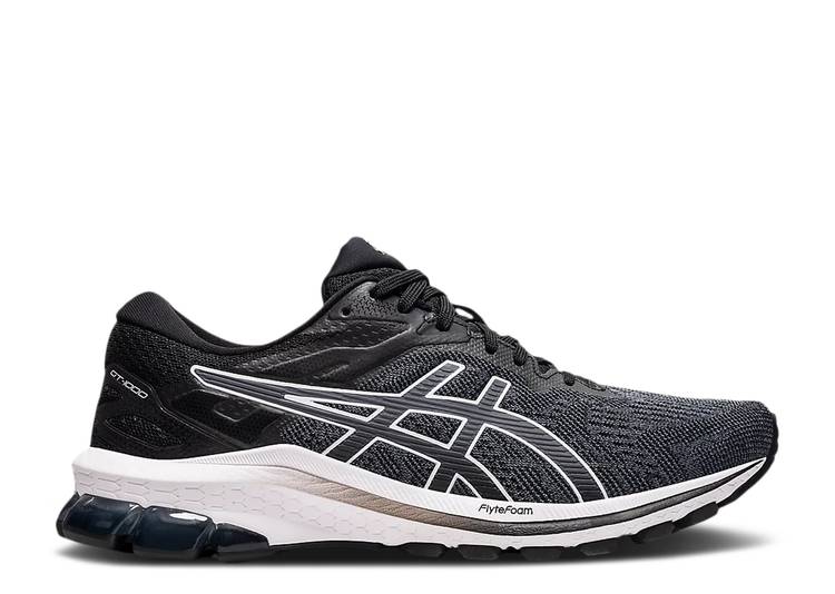 حذاء رياضي ASICS WMNS GT 1000 10 WIDE 'BLACK WHITE'، باللون الأسود