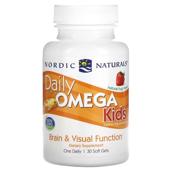 Nordic Naturals Daily Omega Kids Dietary Supplement, 30 Softgels