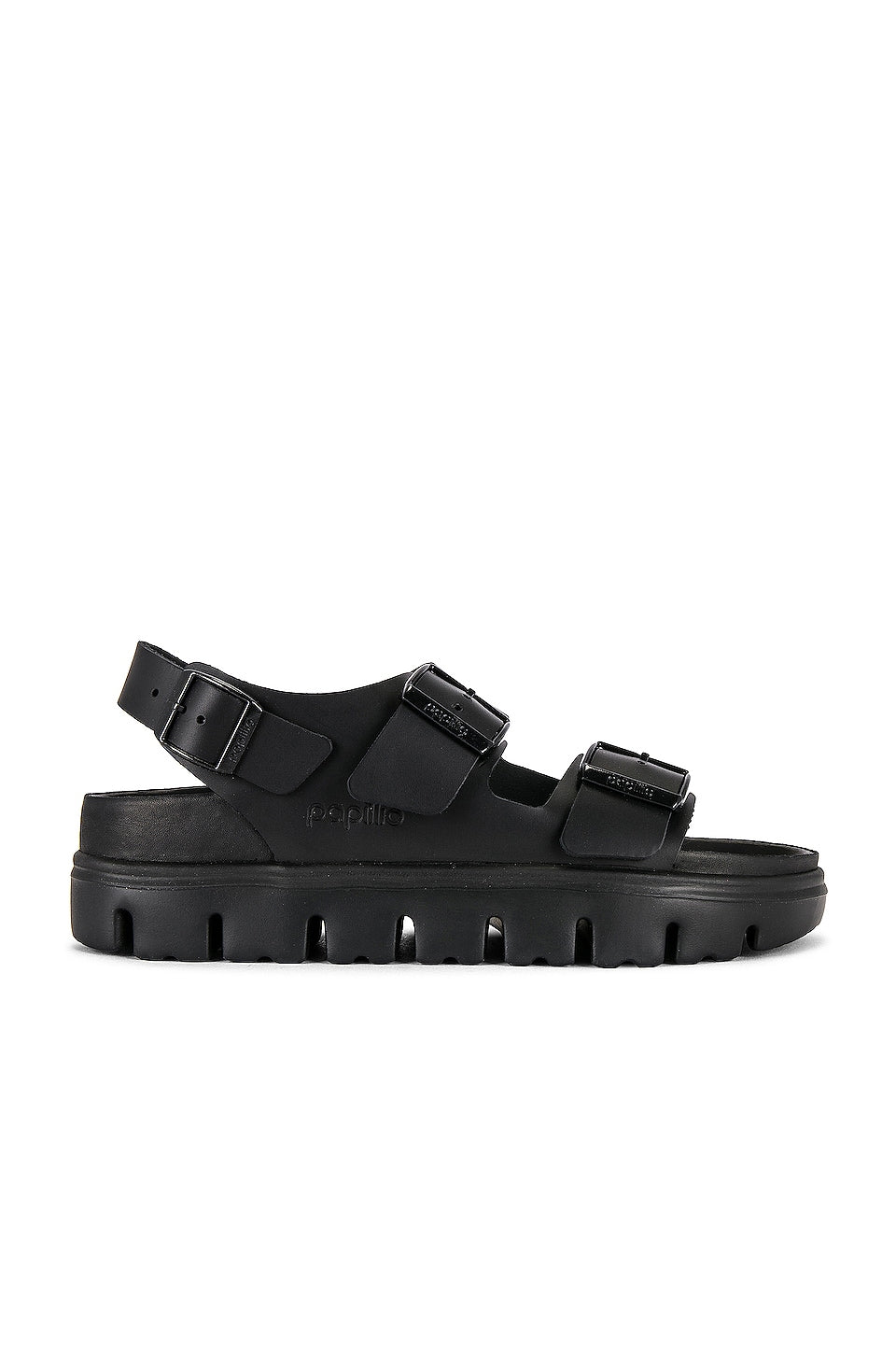 BIRKENSTOCK Milano Exquisite Chunky Sandals, Black Leather