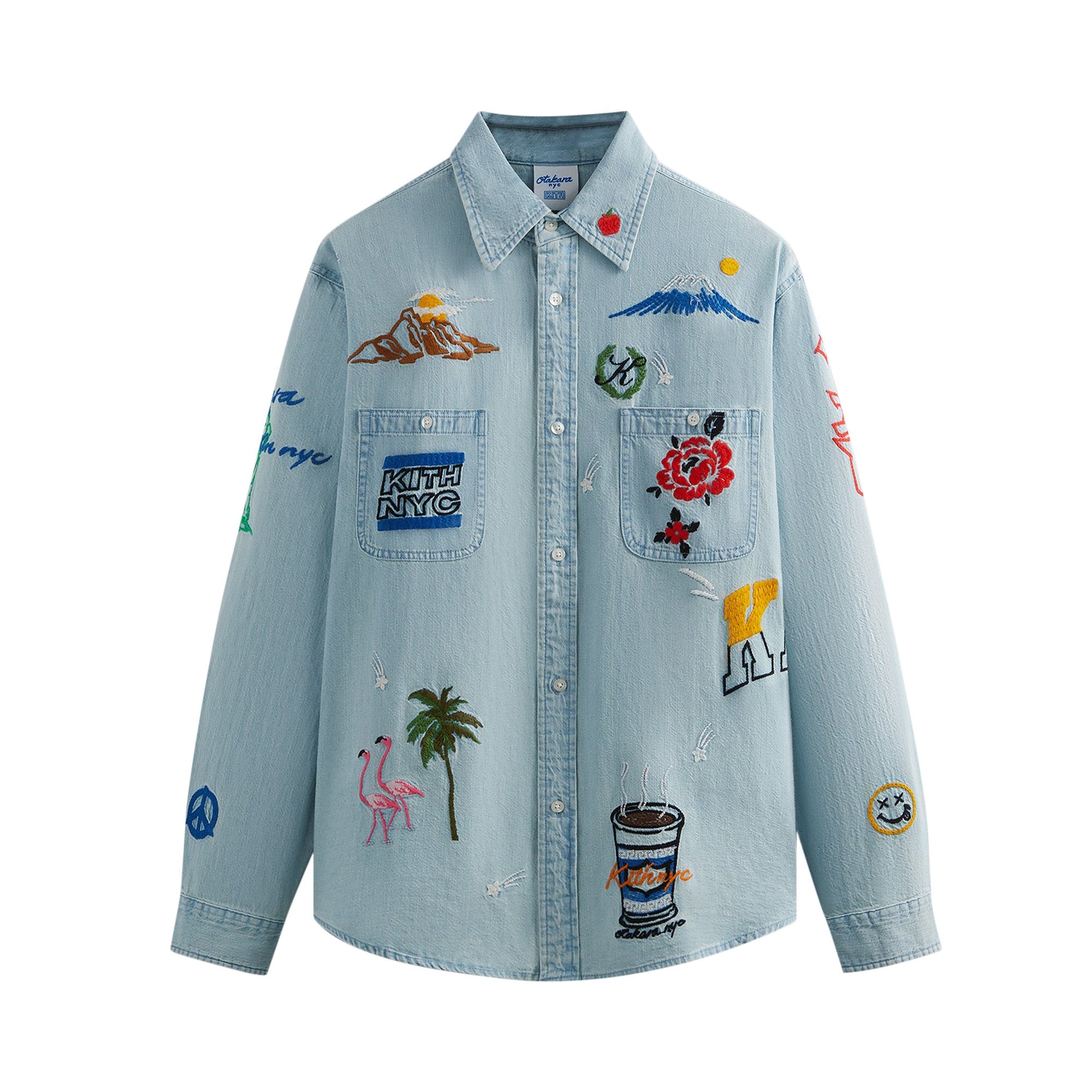 Kith For Otakara NYC Apollo Denim Shirt Light Indigo