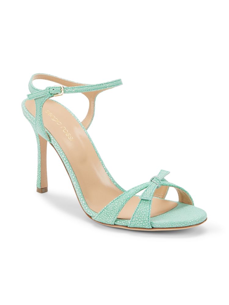 Stingray Sergio Rossi leather stiletto sandals, blue