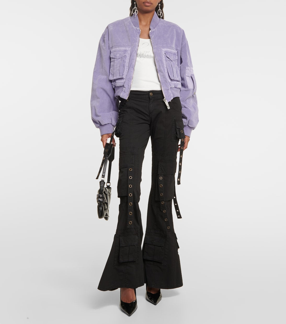 Blumarine velvet bomber jacket, purple