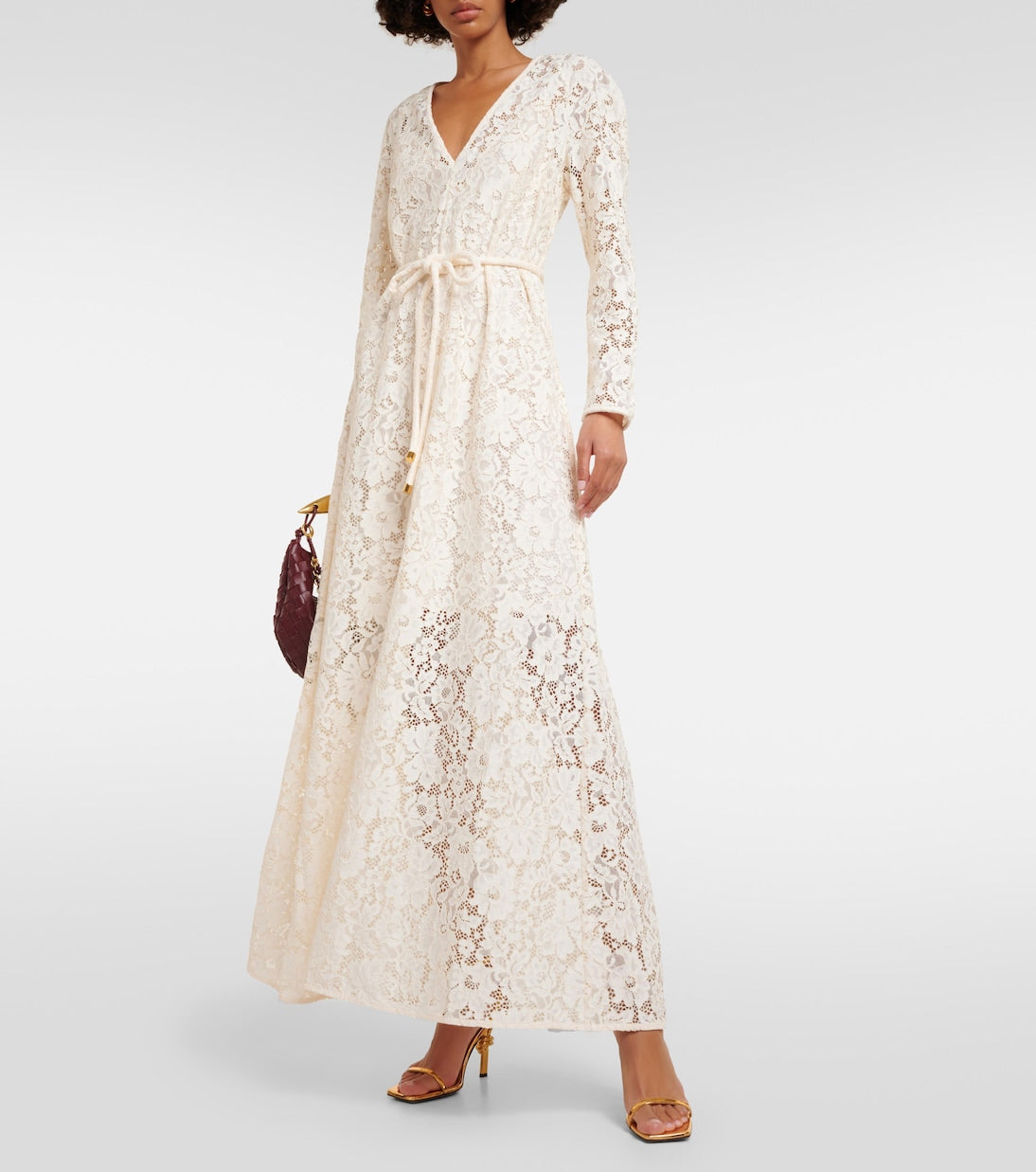 Matchmaker Zimmermann lace maxi dress, white