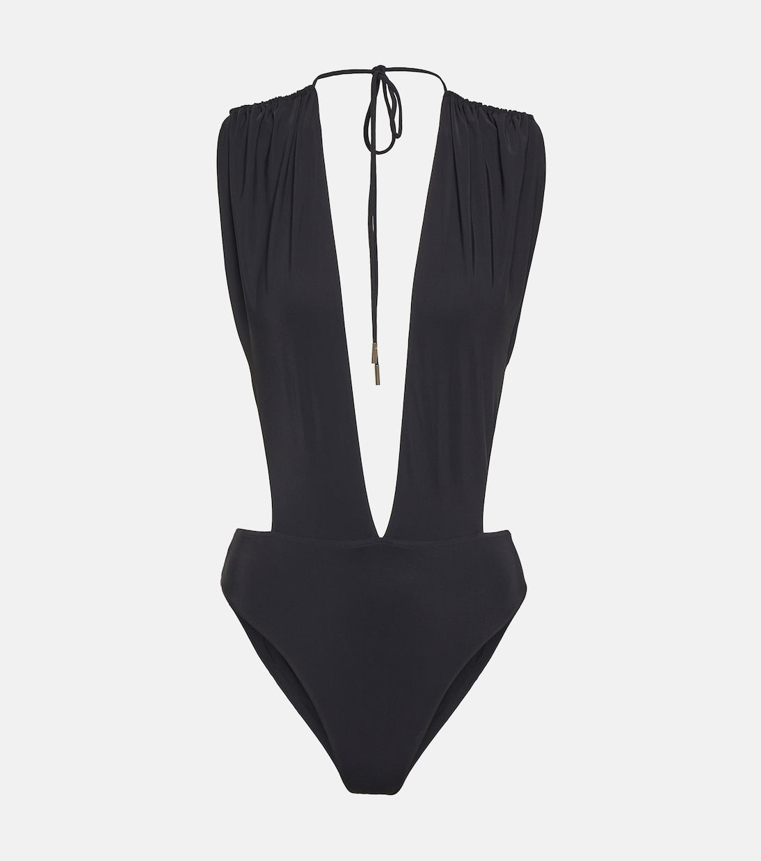 Saint Laurent halterneck swimsuit, black