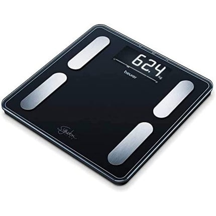 Beurer BF 400 Black Signature Line diagnostic scale with precise body analysis for up to 10 people and extra-large inverse LCD display 31x31 cm - load capacity up to 200 kg