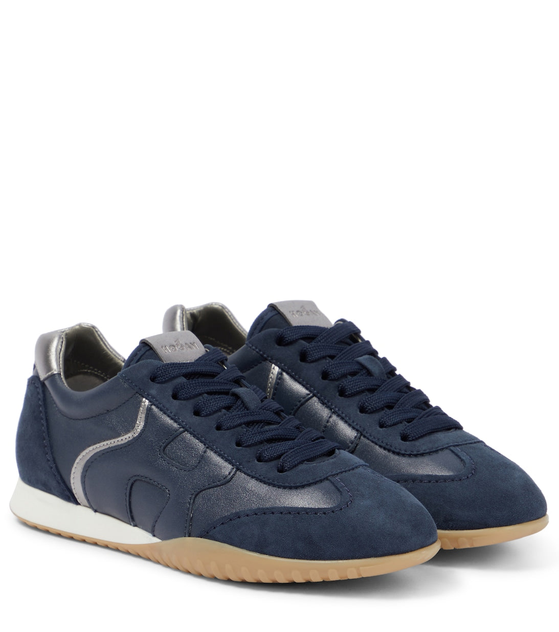 Olympia-Z sneakers in suede and Hogan leather, blue