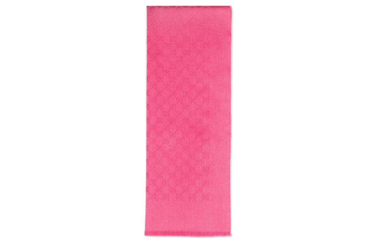 Gucci Women's Scarf with Logo Pattern, Pink