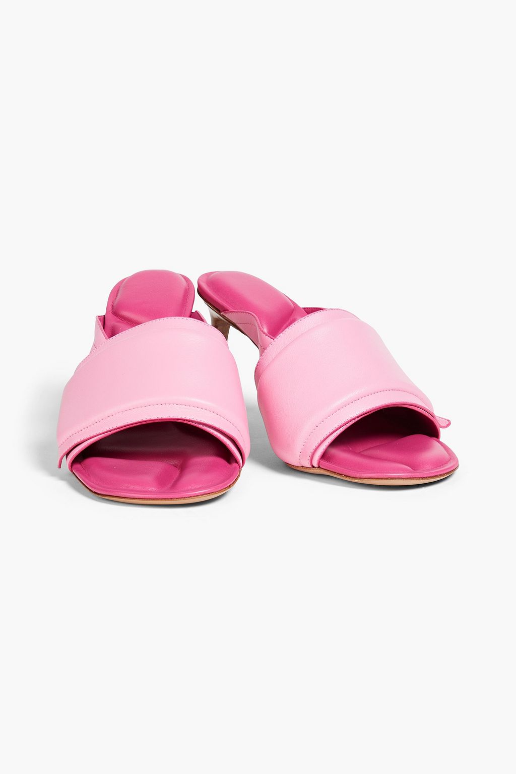 Sea green leather mules with soft lining JACQUEMUS, pink