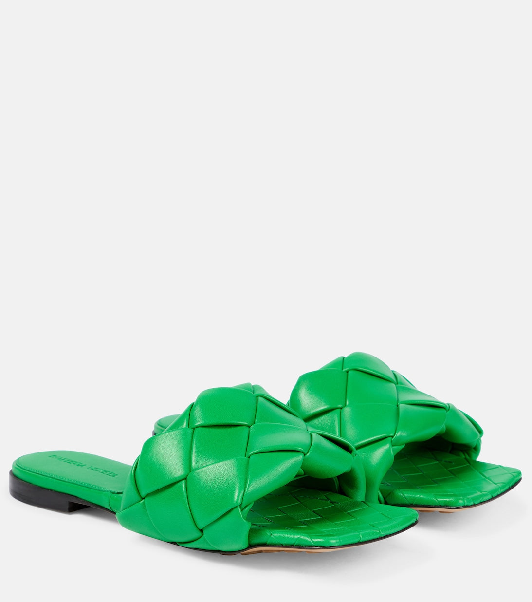 Lido Bottega Veneta leather slides, green