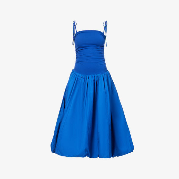 Amy Lynn Alexa Stretch Fluffy Midi Dress in Cobalt