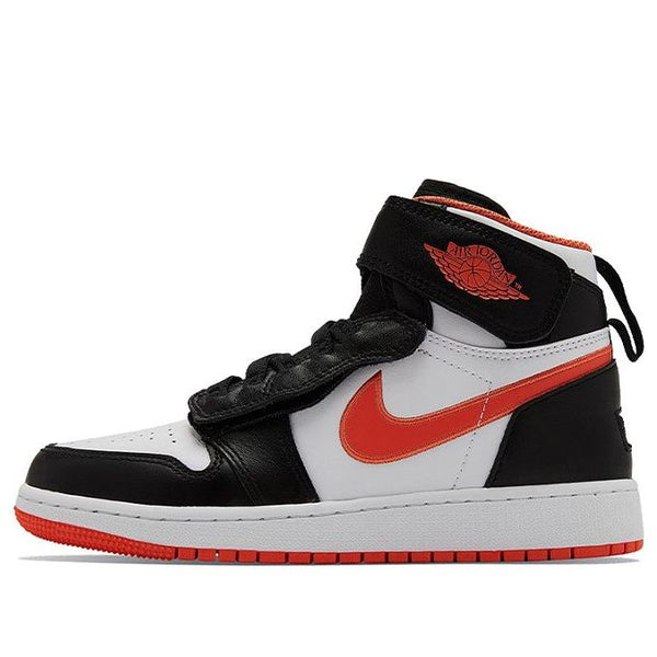 حذاء رياضي (GS) Air Jordan 1 High FlyEase 'Turf Orange'، أسود