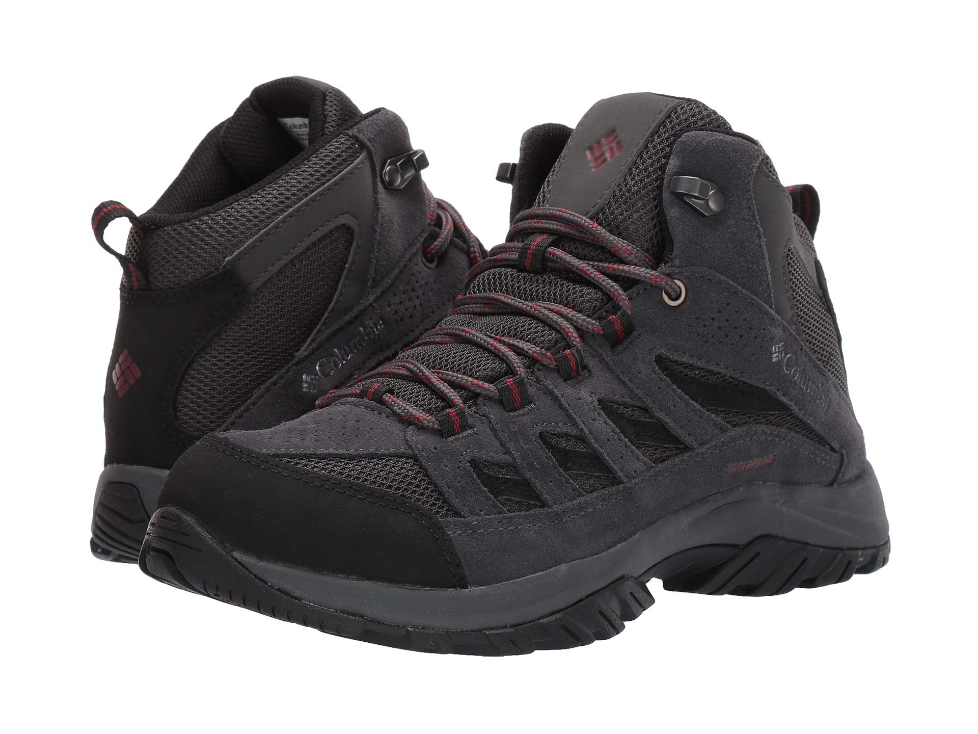 Columbia Crestwood Mid Waterproof Hiking Boots, Dark Gray