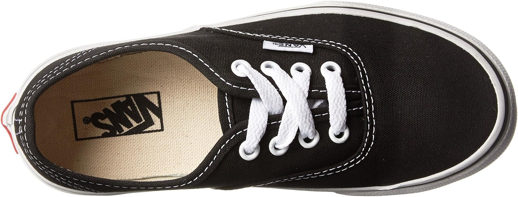 Authentic Vans Sneakers, Black/True White