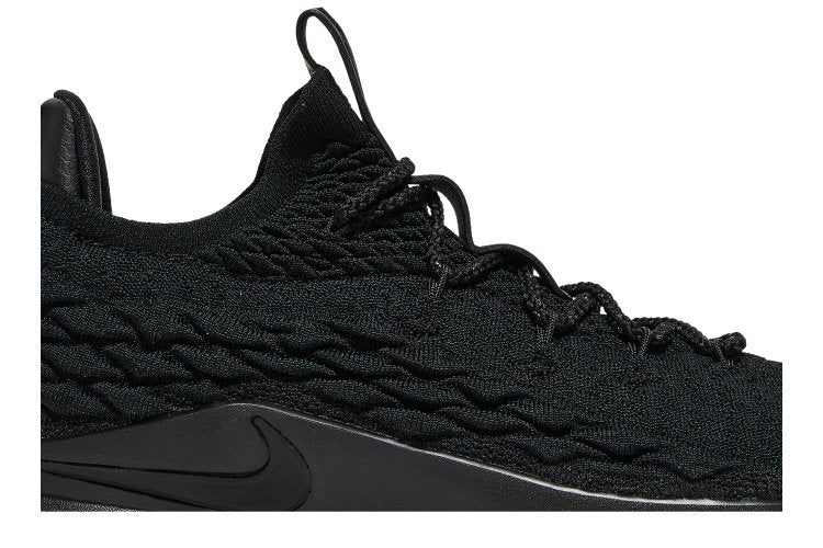 Nike LeBron 15 Low 'Triple Black' Sneakers, black